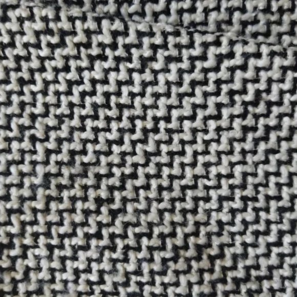 Black and White Tweed Quilted Topcoat Size Small - Picture 4 of 5